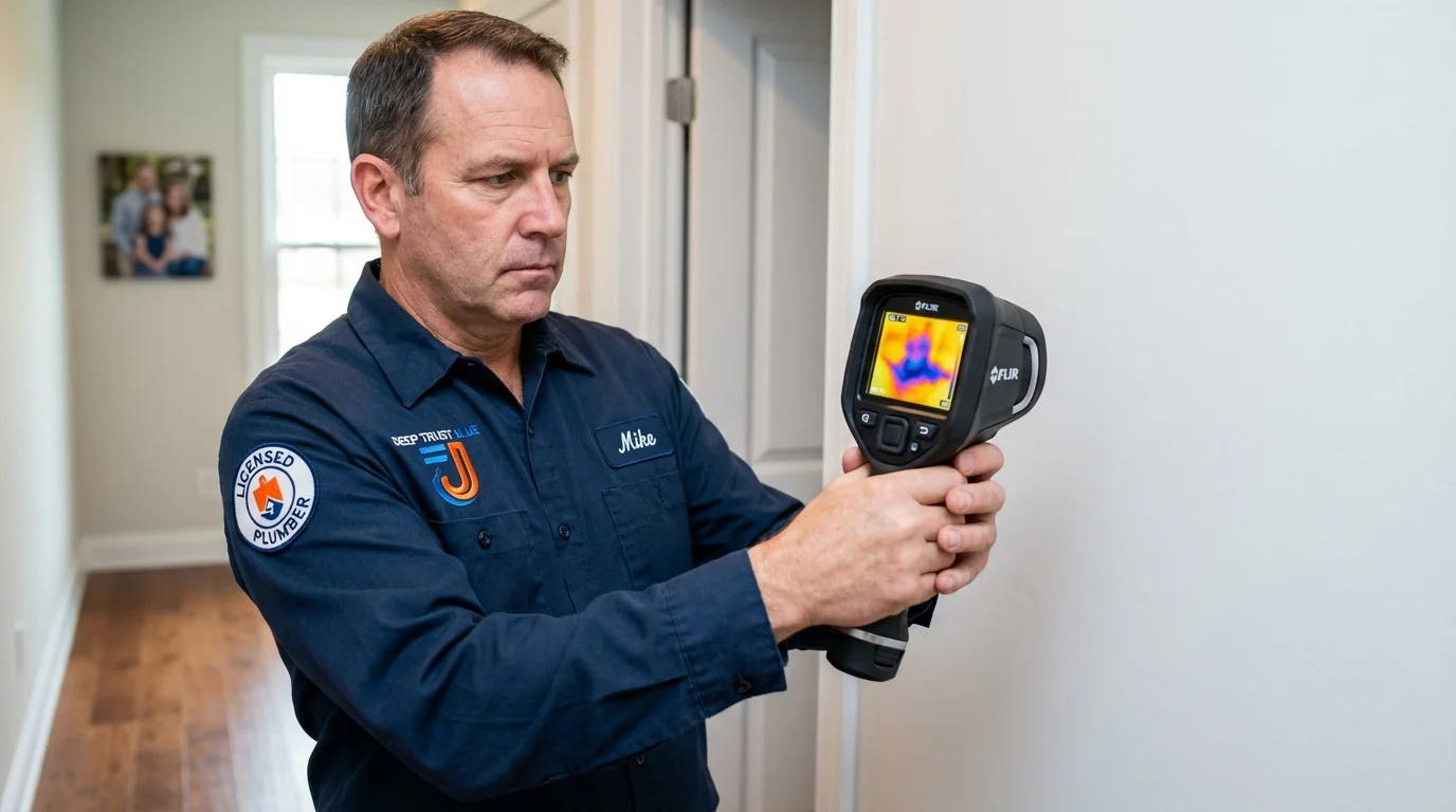 Thermal imaging leak detection by Johns Plumbing LLC in Clare
